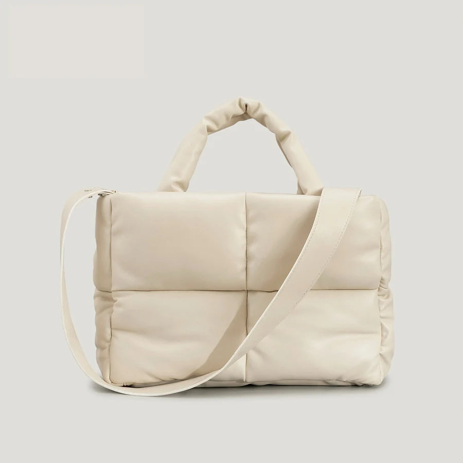 Fashion Large Tote Padded Handbags Designer Quilted Women Shoulder Bags Luxury Nylon down Cotton Crossbody Bag Winter Purse 2024