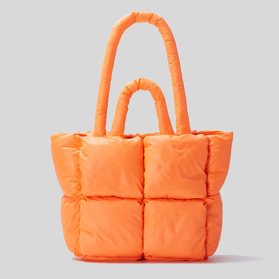 Fashion Large Tote Padded Handbags Designer Quilted Women Shoulder Bags Luxury Nylon down Cotton Crossbody Bag Winter Purse 2024