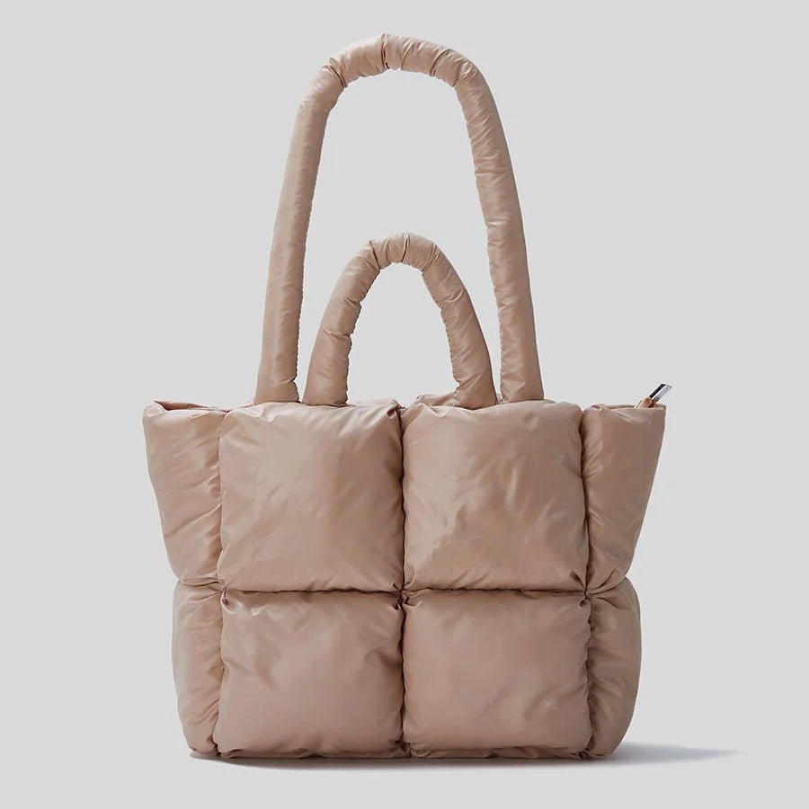 Fashion Large Tote Padded Handbags Designer Quilted Women Shoulder Bags Luxury Nylon down Cotton Crossbody Bag Winter Purse 2024