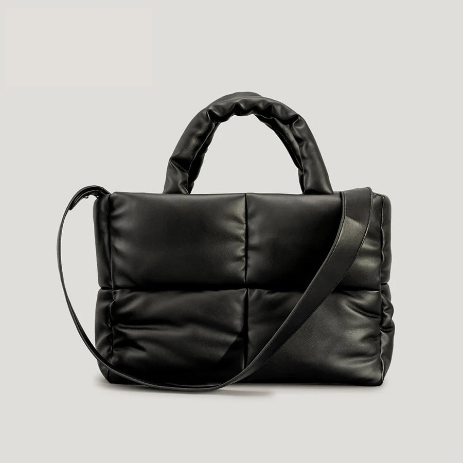 Fashion Large Tote Padded Handbags Designer Quilted Women Shoulder Bags Luxury Nylon down Cotton Crossbody Bag Winter Purse 2024