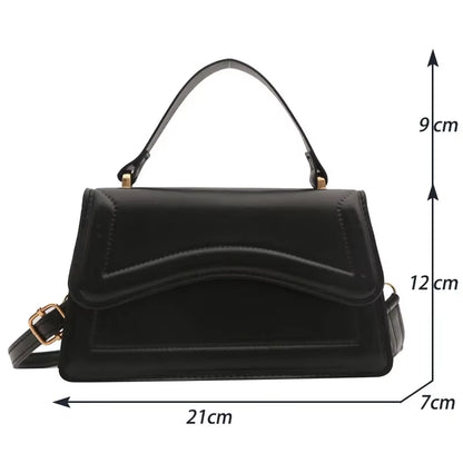 Minimalist Black Small Square Bag All-Match Top Handle Purse Classic Shoulder Bag for Work Women Handbags Crossbody Bags Purse