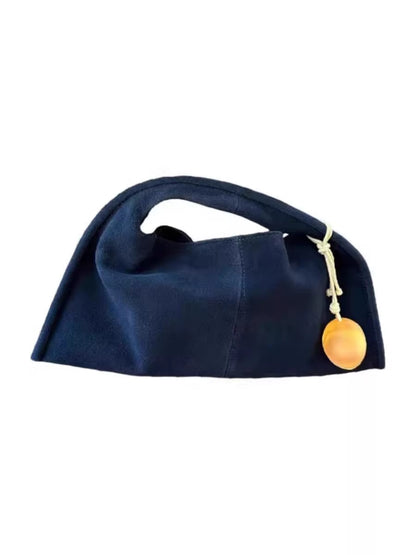 Trendy Ladies Handbag 2024 New Sle High Quali Deer Skin Velvet Retro Luxury Dumpling Crossbody Bag Soft Briti Sle