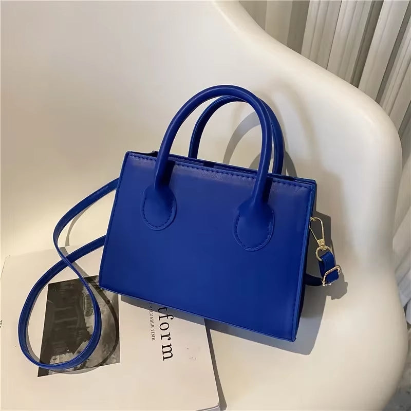 Minimalist Black Small Square Bag All-Match Top Handle Purse Classic Shoulder Bag for Work Women Handbags Crossbody Bags Purse